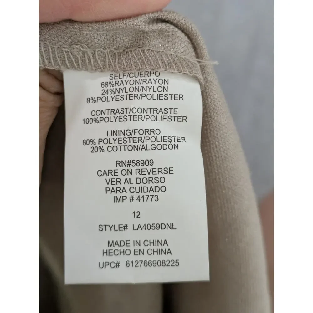 Gibson Latimer Shorts Women's Size 12 Khaki Brown‎ Casual Solid Shorts